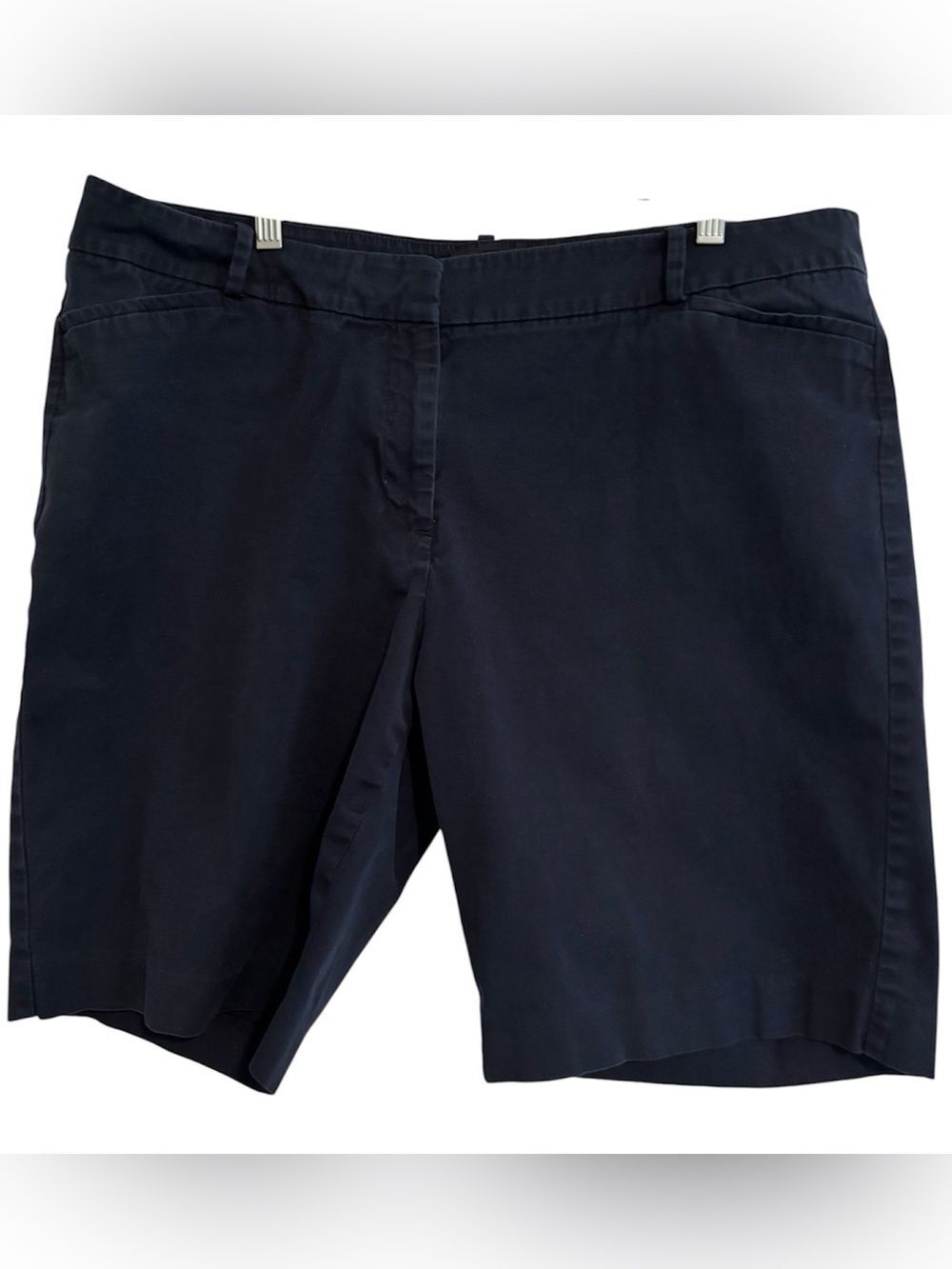 Talbots 16W Women’s Bermuda Cotton Stretch Navy Classic Chino Shorts